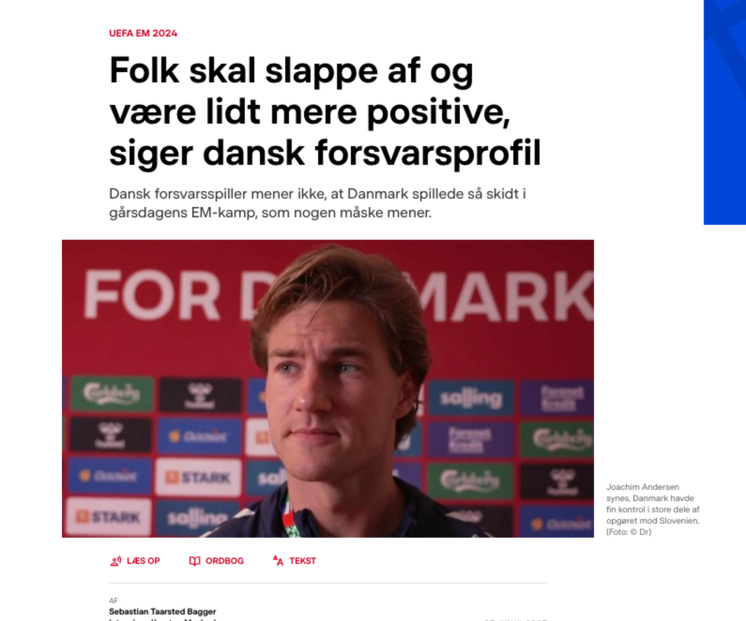 Joachim Andersen til DR