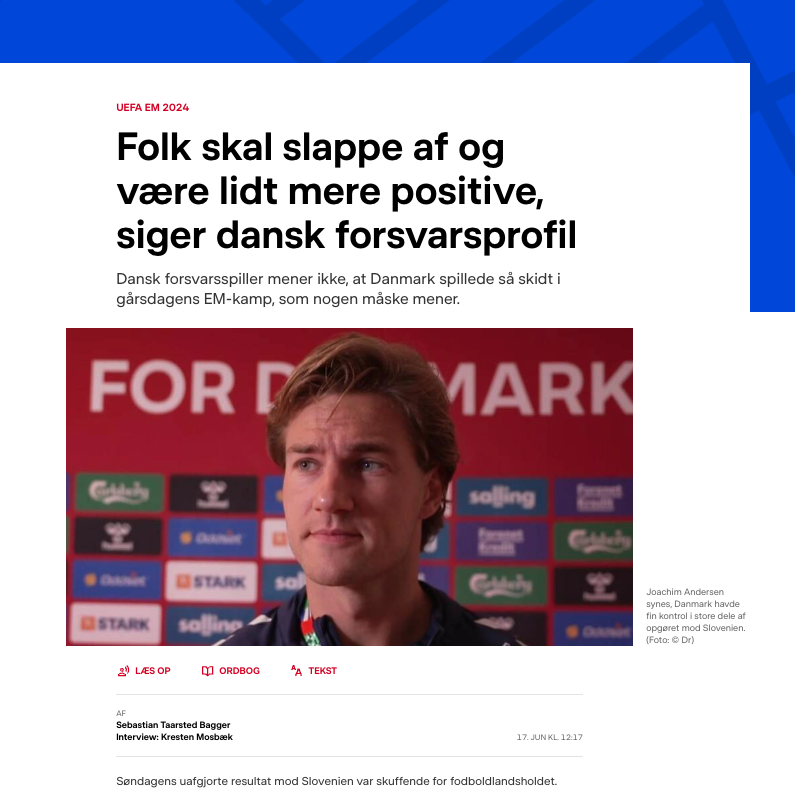 Joachim Andersen til DR